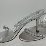 GINA metallic silver 2" heel