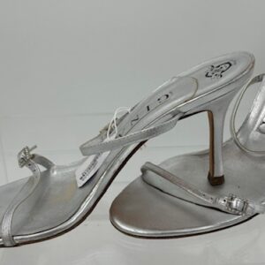 GINA metallic silver 2" heel