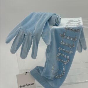 JUICY COUTURE Diamante Couture Signature Gloves- One Size.